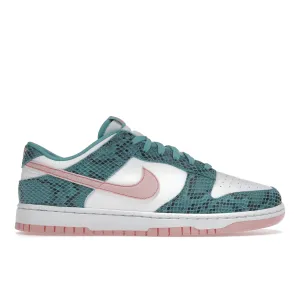 Nike Dunk Low Snakeskin Washed Teal Bleached Coral Nike Dunk stylish shoes for sport and street