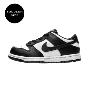 Nike Dunk Low TD (Toddler) ??Black White?? Nike Dunk casual shoes with iconic low-top shape