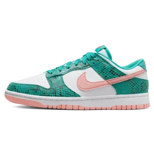 Nike Dunk Low 'Washed Teal Snakeskin' Nike Dunk casual shoes with iconic low-top shape