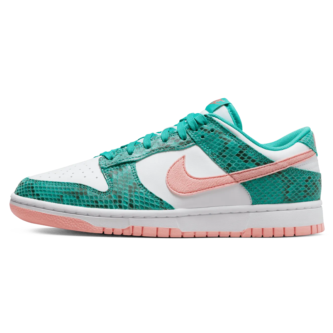 Nike Dunk Low 'Washed Teal Snakeskin' Nike Dunk casual shoes with iconic low-top shape