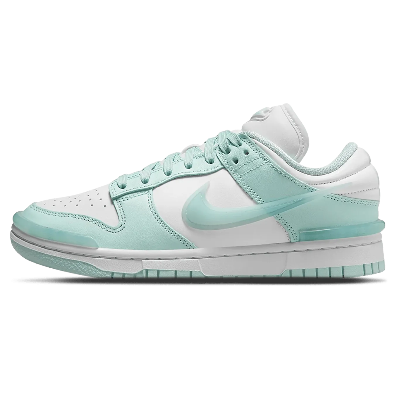 Nike Dunk Low Wmns Twist 'Jade Ice' Nike Dunk casual shoes with iconic low-top shape