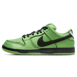 Nike Dunk SB Low x The Powerpuff Girls 'Buttercup' Nike Dunk casual shoes with iconic low-top shape