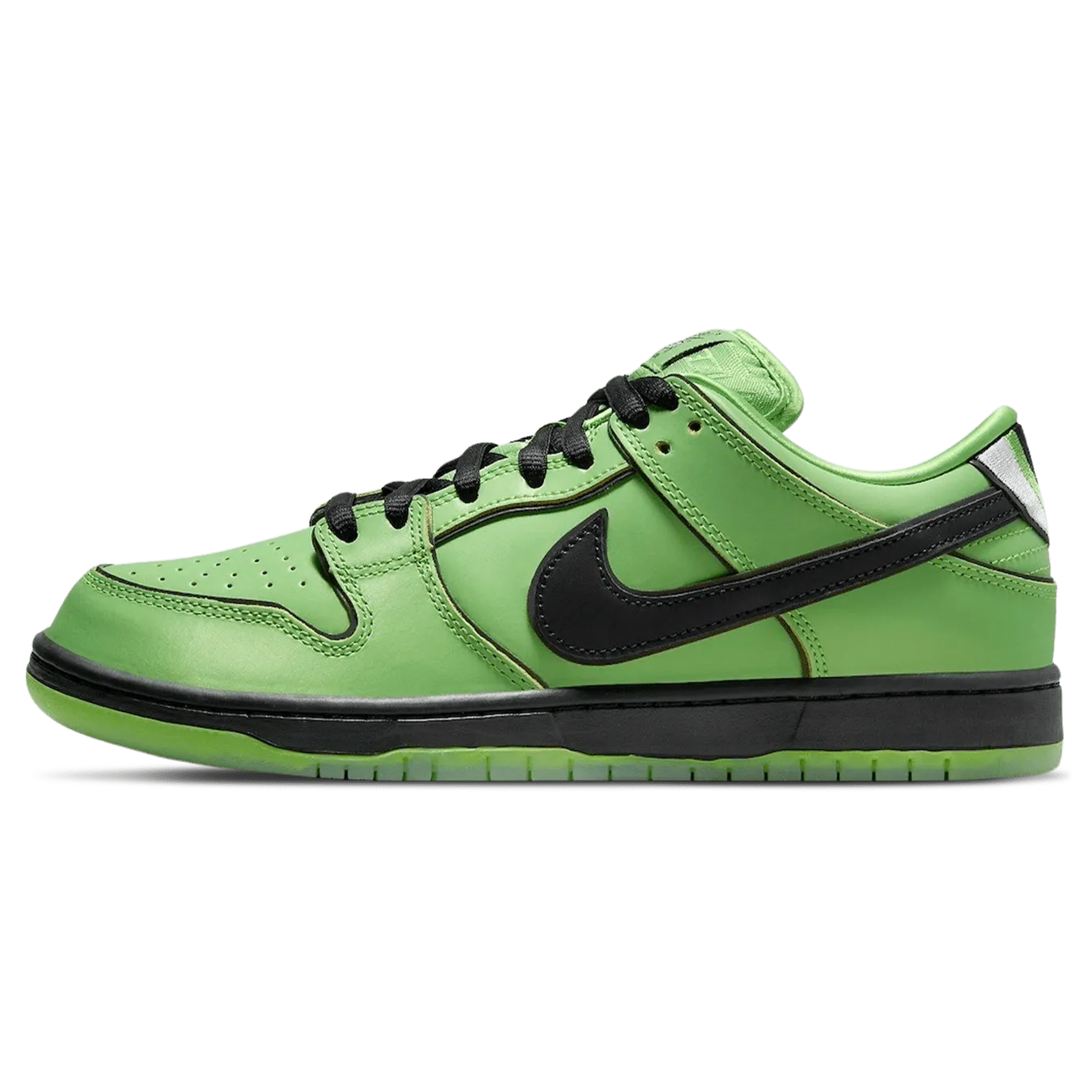 Nike Dunk SB Low x The Powerpuff Girls 'Buttercup' Nike Dunk casual shoes with iconic low-top shape