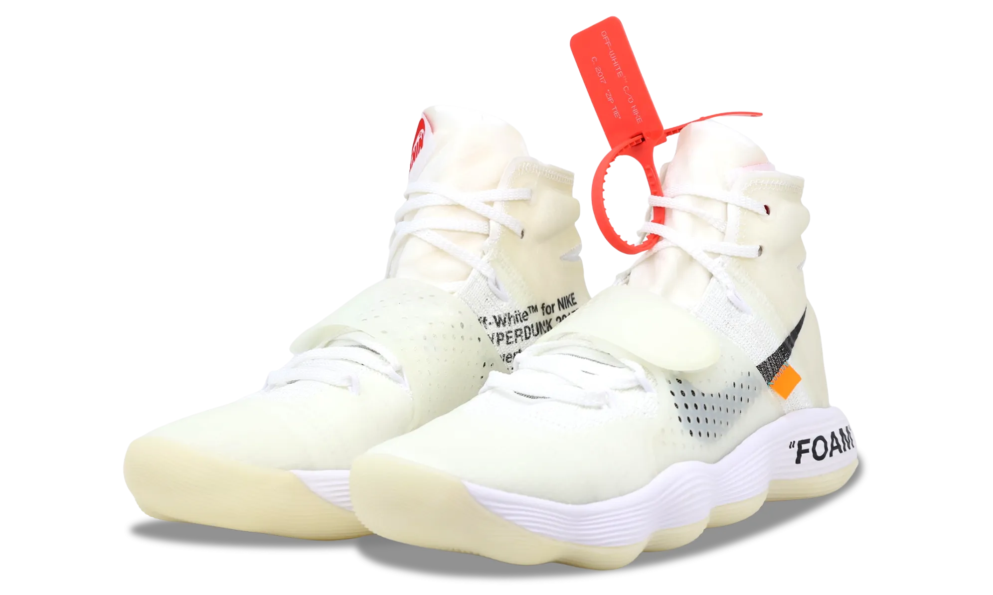 Nike Hyperdunk Flyknit x OFF-WHITE The Ten 2017 (AJ4578-100) Men's Size 4-9 Dunk sneakers