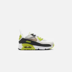 Nike PS Air Max 90 Easyon - White / Khaki / Cyber / Dark Smoke Grey Nike casual sneakers for men and women