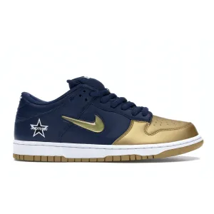 Nike SB Dunk Low Supreme Jewel Swoosh Gold Nike Dunk sneakers inspired by basketball roots