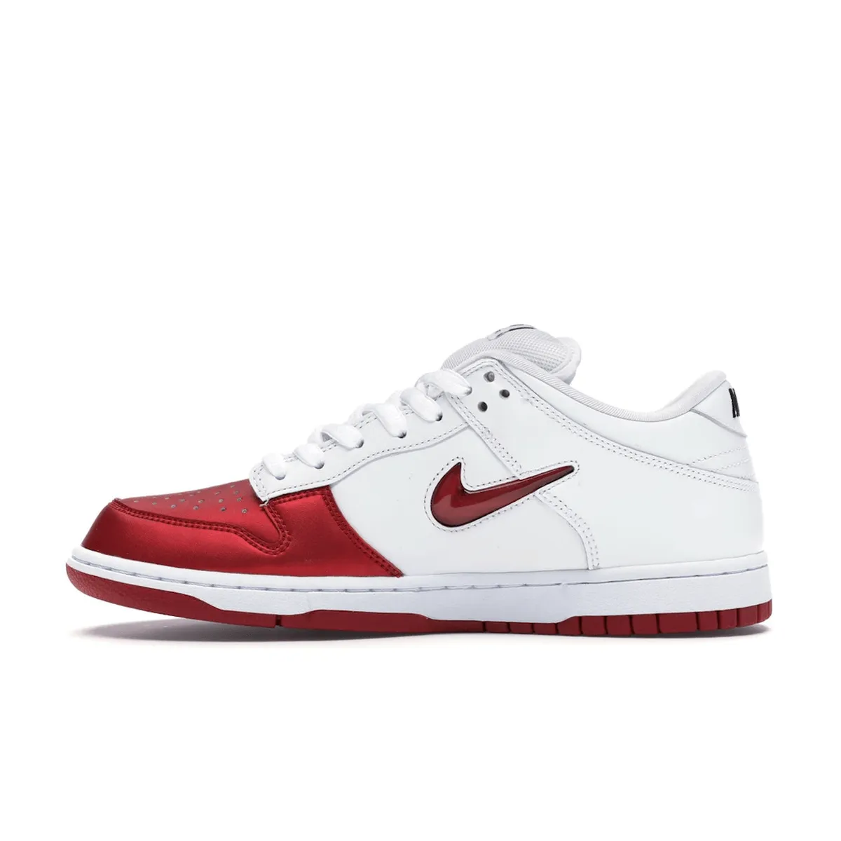 Nike SB Dunk Low Supreme Jewel Swoosh Red Nike Dunk low sneakers