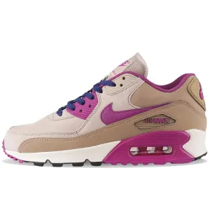 Nike WMNS Air Max 90 LTR Desert Cream - Purple Dusk Nike Air Max sneakers with air cushioning design