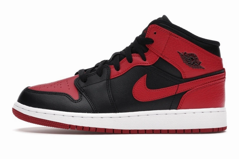 Nike Air Jordan 1 Mid Banned 2020 (GS) 554725-074 Iconic Jordan 1 sneakers for collectors