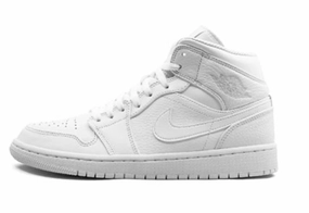 Nike Air Jordan 1 Mid Triple White (2018) 554724-109 Iconic Jordan 1 sneakers for collectors