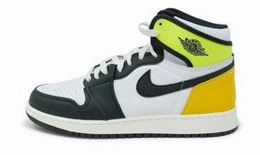 Nike Air Jordan 1 Retro High White Black Volt University Gold 555088-118 Iconic Jordan 1 sneakers for collectors