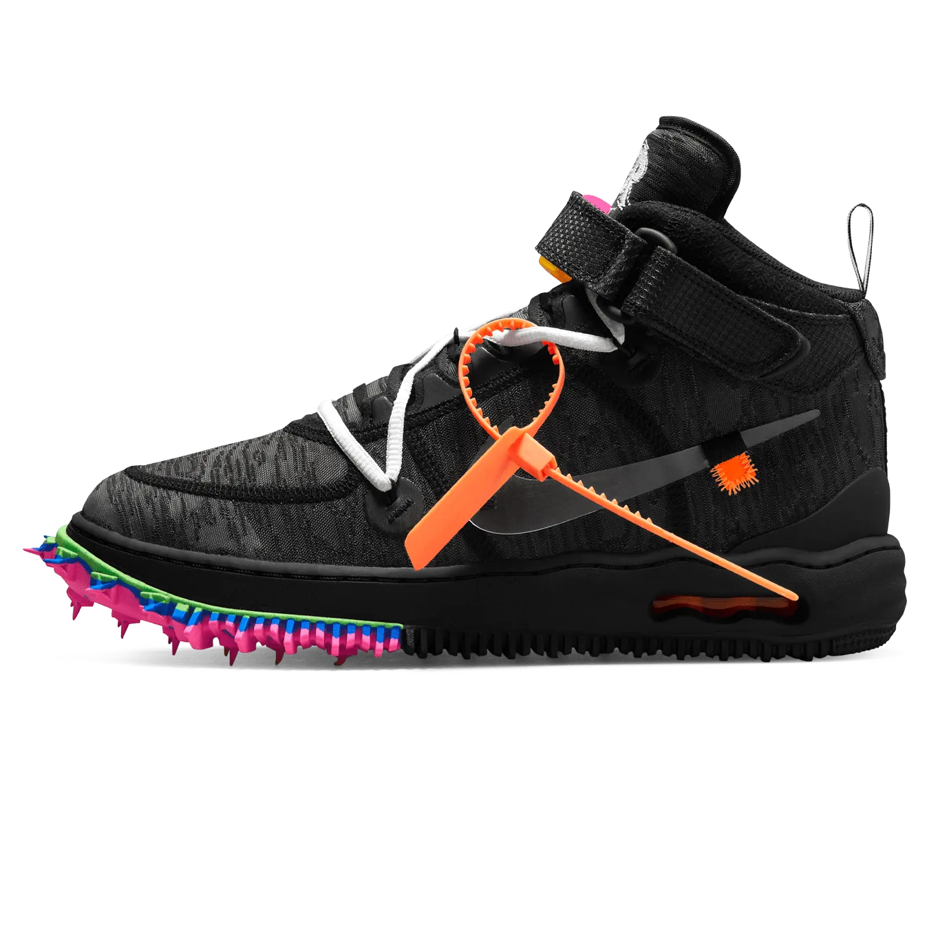 Off-White x Nike Air Force 1 Mid 'Black' Nike Air Force 1 timeless sneakers for any outfit