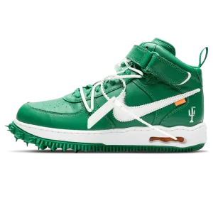 Off-White x Nike Air Force 1 Mid 'Pine Green' Nike Air Force 1 timeless sneakers for any outfit