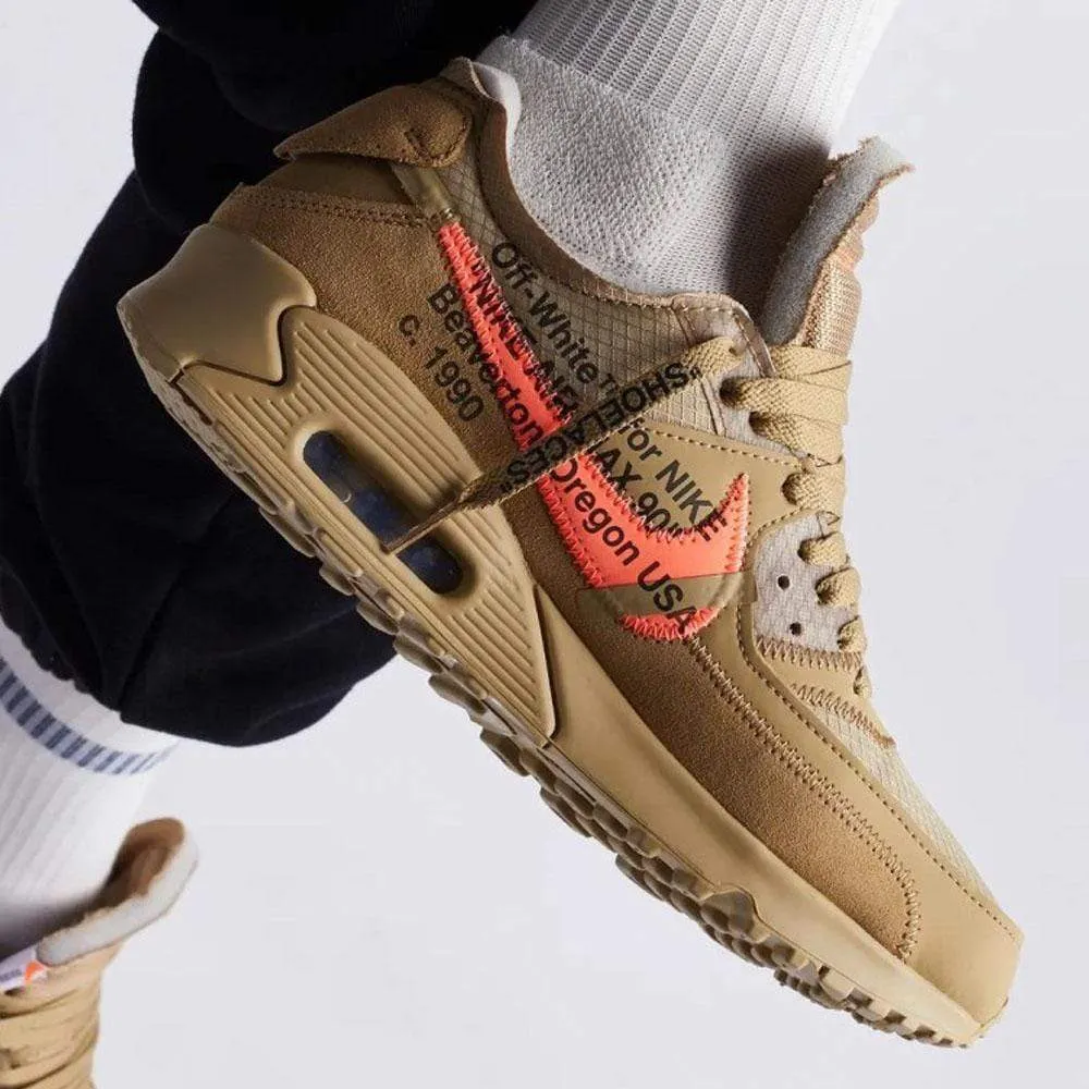 Off-White x Nike Air Max 90 Desert Ore Nike Air Max running sneakers