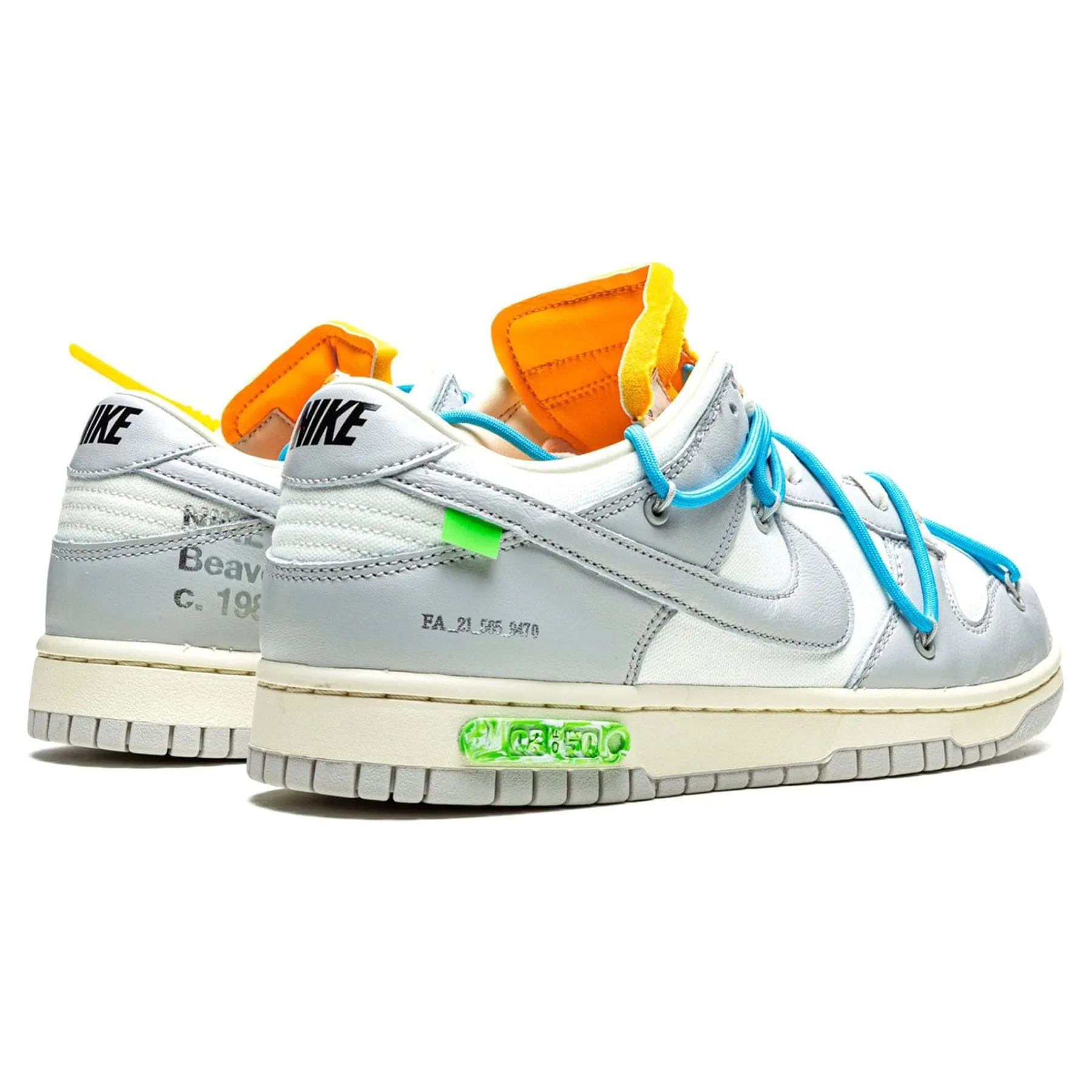 Off-White x Nike Dunk Low 'Lot 02 of 50' Nike Dunk stylish shoes