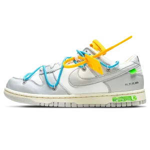 Off-White x Nike Dunk Low 'Lot 02 of 50' Nike Dunk casual shoes with iconic low-top shape