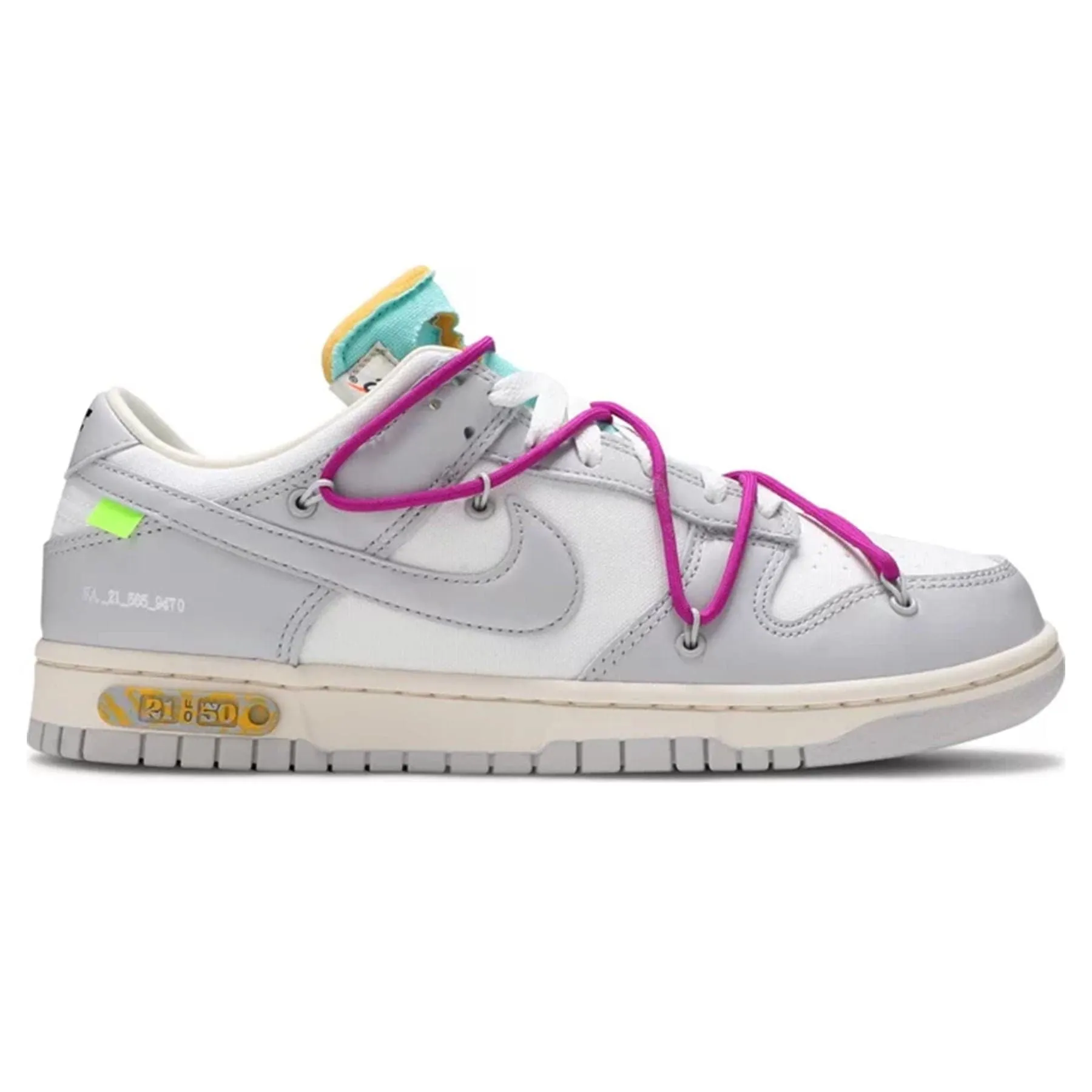 Off-White x Nike Dunk Low 'Lot 21 of 50' Nike Dunk stylish shoes