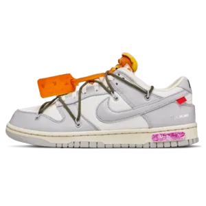Off-White x Nike Dunk Low 'Lot 22 of 50' Nike Dunk casual shoes with iconic low-top shape