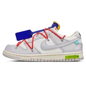 Off-White x Nike Dunk Low 'Lot 23 of 50' Nike Dunk casual shoes with iconic low-top shape