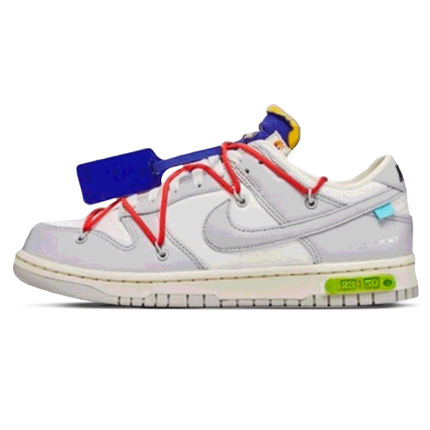 Off-White x Nike Dunk Low 'Lot 23 of 50' Nike Dunk casual shoes with iconic low-top shape