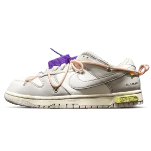 Off-White x Nike Dunk Low 'Lot 24 of 50' Nike Dunk casual shoes with iconic low-top shape