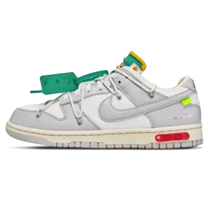 Off-White x Nike Dunk Low 'Lot 25 of 50' Nike Dunk casual shoes with iconic low-top shape