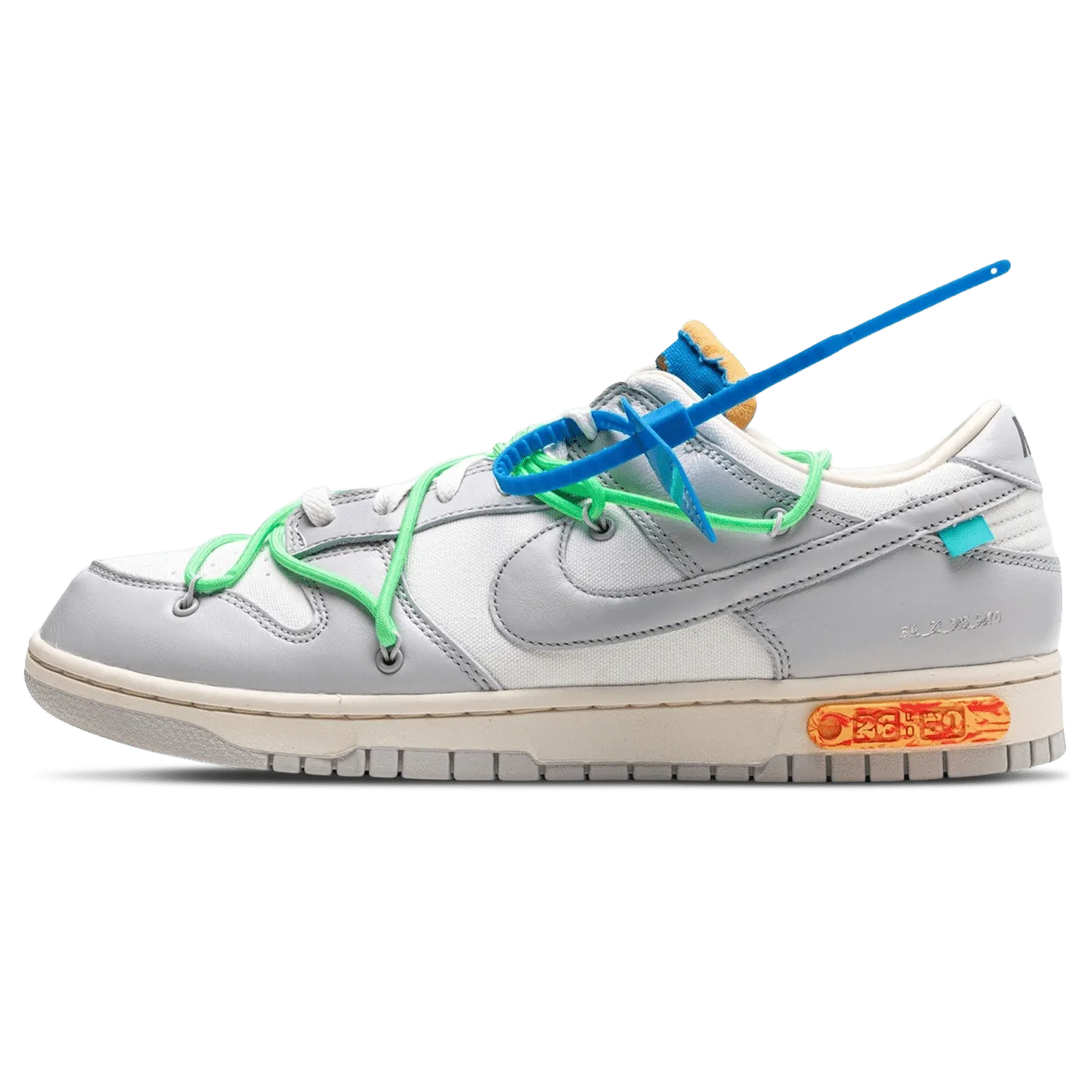 Off-White x Nike Dunk Low 'Lot 26 of 50' Nike Dunk casual shoes with iconic low-top shape