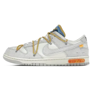 Off-White x Nike Dunk Low 'Lot 34 of 50' Nike Dunk casual shoes with iconic low-top shape
