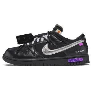 Off-White x Nike Dunk Low 'Lot 50 of 50' Nike Dunk casual shoes with iconic low-top shape