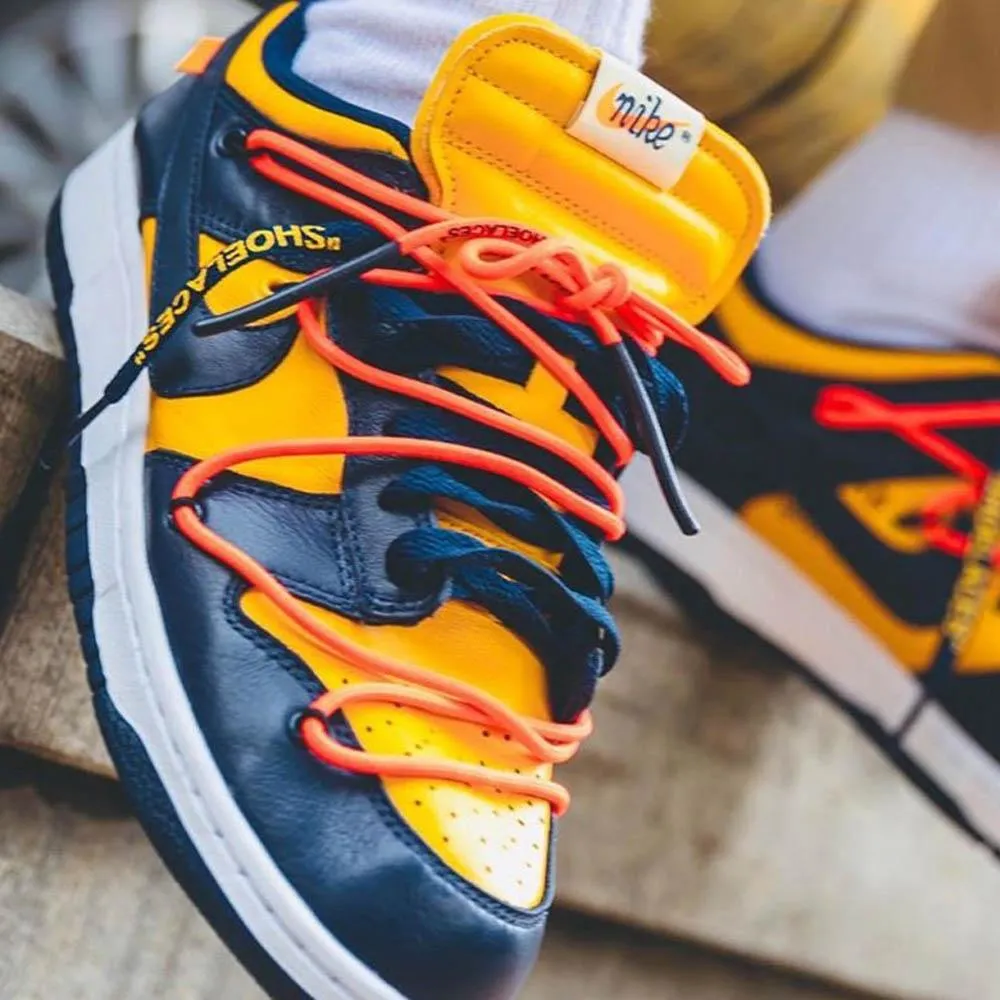 OFF-WHITE x Nike Dunk Low 'University Gold' Nike Dunk stylish shoes