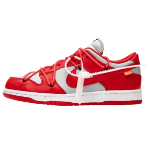 OFF-WHITE x Nike Dunk Low 'University Red' Nike Dunk casual shoes with iconic low-top shape