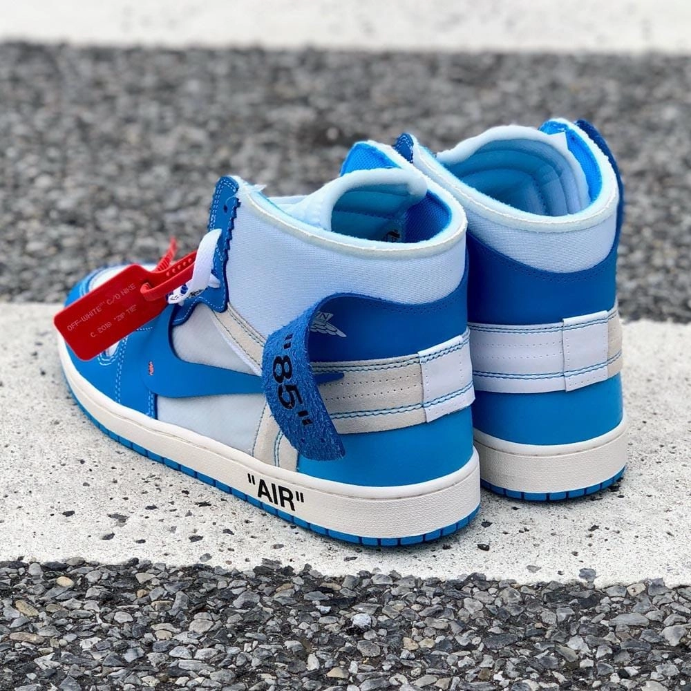 Off-White x Air Jordan 1 NRG UNC The Ten Air Jordan 1 vintage style sneakers