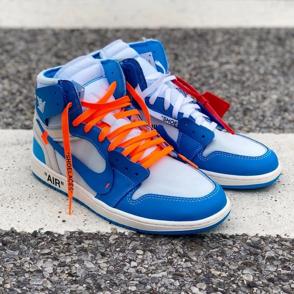Off-White x Air Jordan 1 NRG UNC The Ten Air Jordan 1 vintage style sneakers