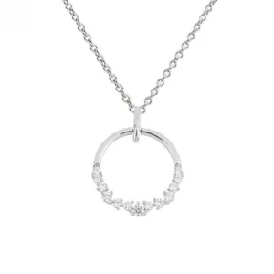 Open Circle Zirconia Pendant P5112 Diamonfire Jewellery