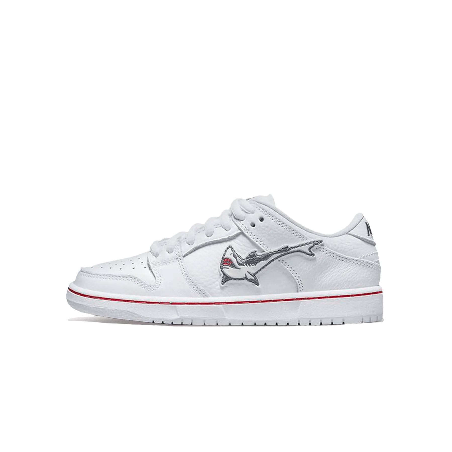 Oski x Dunk Low SB PS 'Great White Shark' Nike Dunk casual shoes with iconic low-top shape