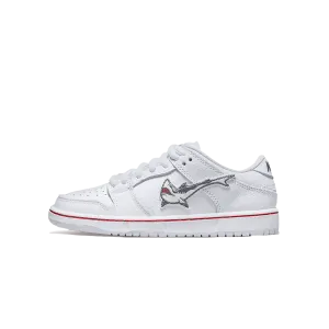Oski x Dunk Low SB PS 'Great White Shark' Nike Dunk casual shoes with iconic low-top shape