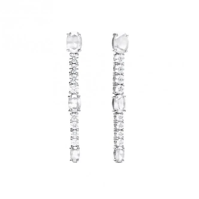 Oval & Round Zirconia Drop Earrings E6052 Diamonfire Jewellery