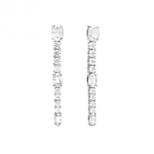 Oval & Round Zirconia Drop Earrings E6052 Diamonfire Jewellery