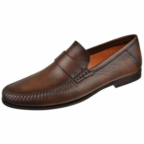 Paine Plain Strap Loafer Santoni Italian formal shoes with elegance