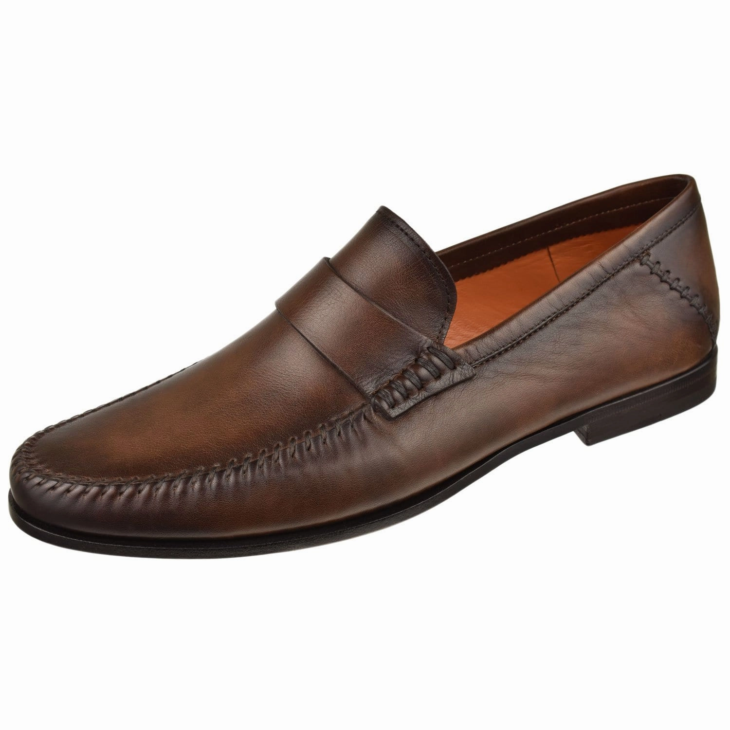 Paine Plain Strap Loafer Santoni Italian formal shoes with elegance