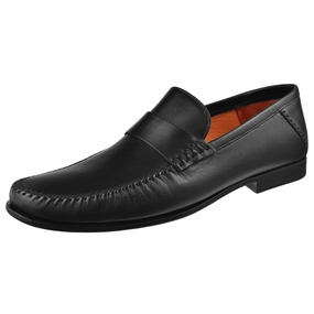 Paine Strap Loafer Santoni Italian formal shoes with elegance