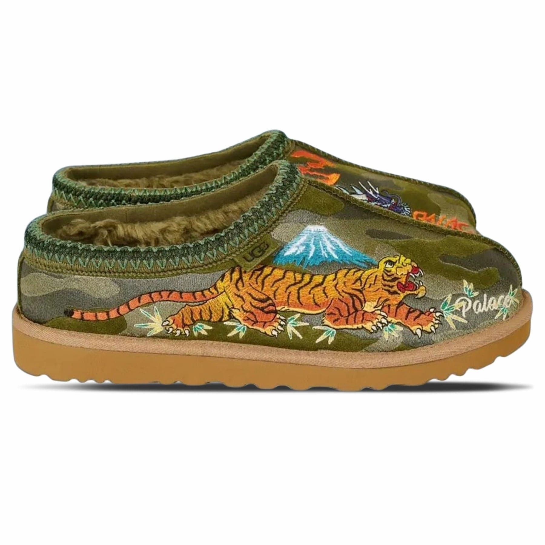 Palace x UGG Tasman Slipper 'Burnt Olive Camo' Ugg Signature Range