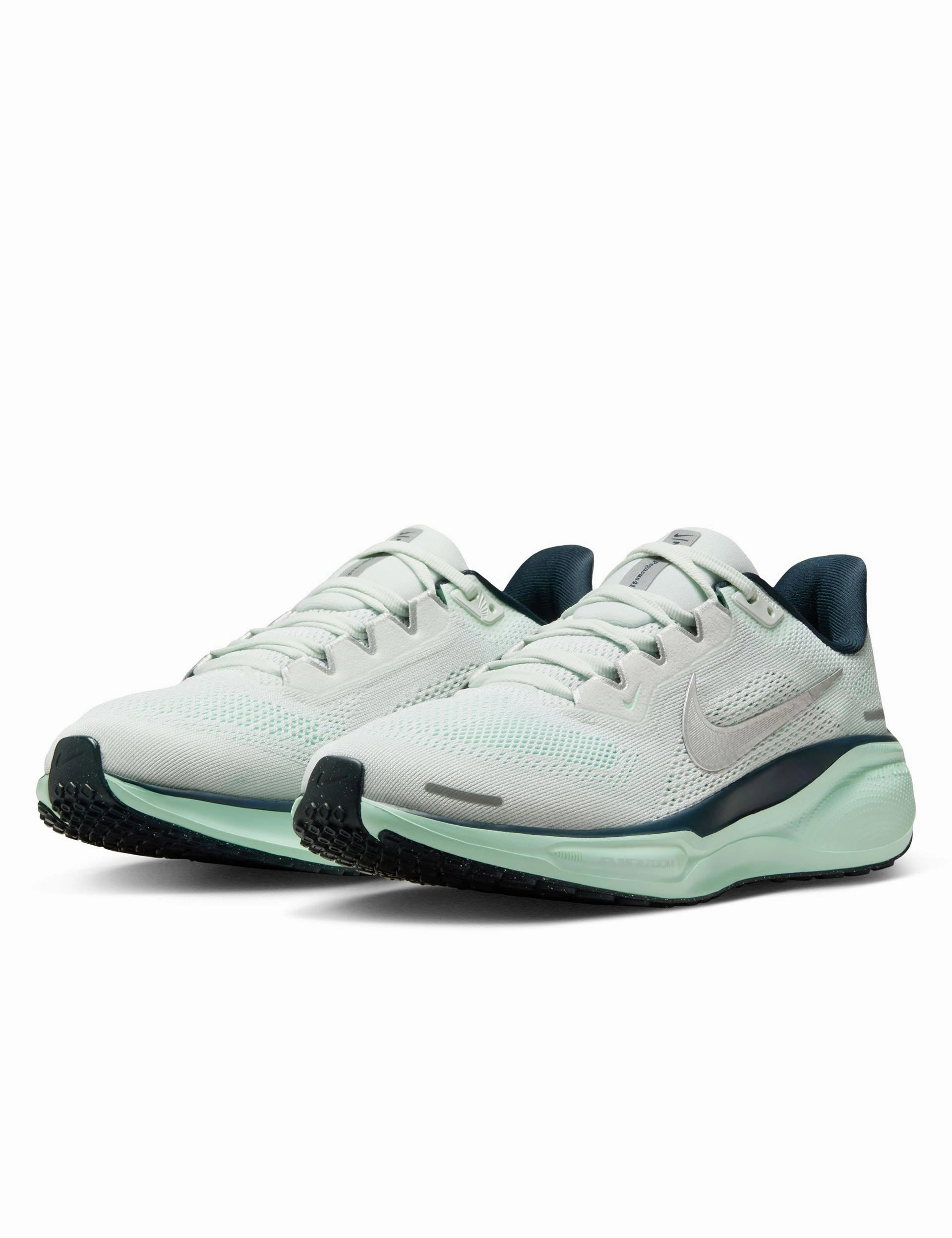Pegasus 41 Shoes - Ghost Aqua/Metallic Silver/Mint Foam Nike women's stylish athletic footwear