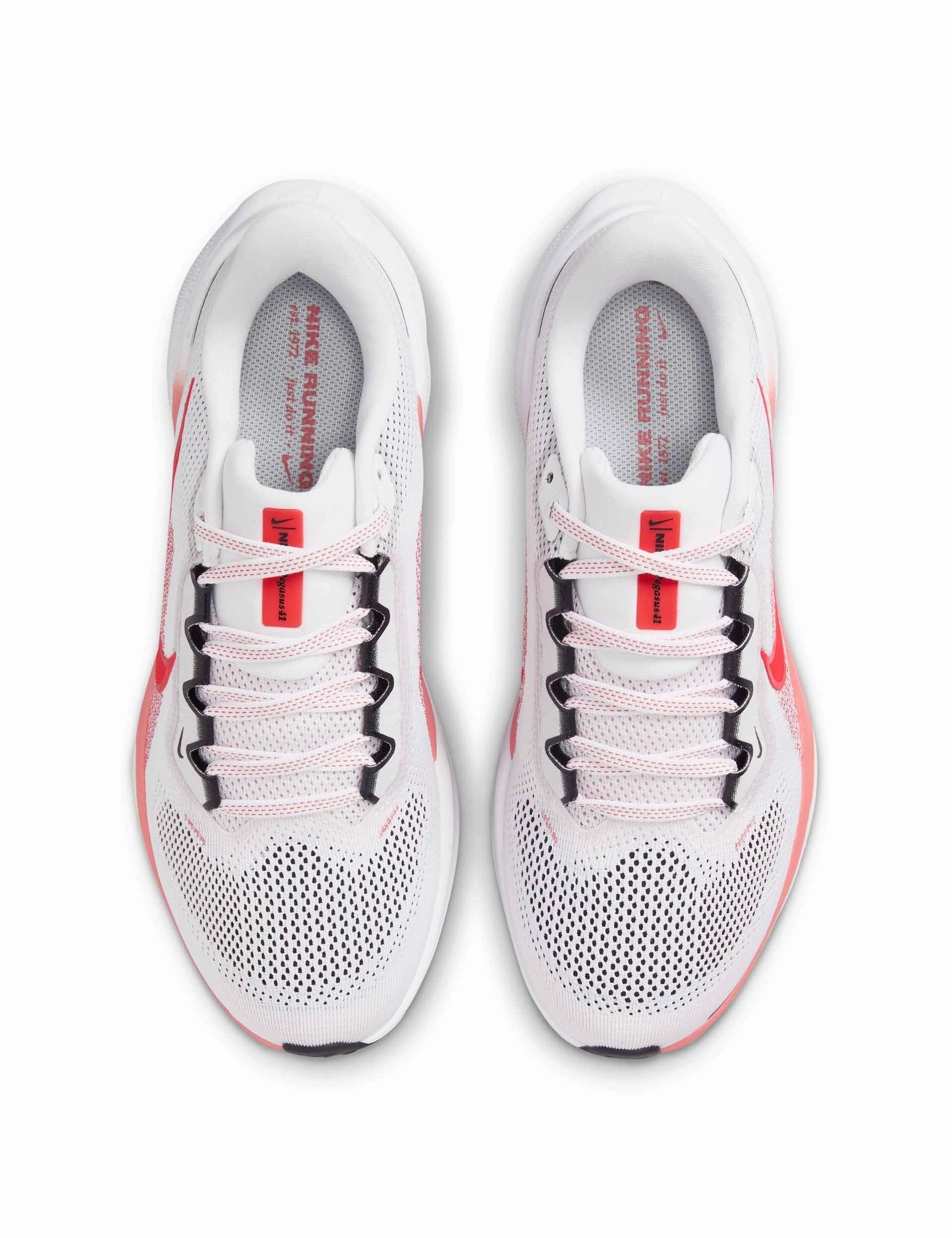 Pegasus 41 Shoes - White/Bright Crimson/Magic Ember/Black Nike women's stylish athletic footwear