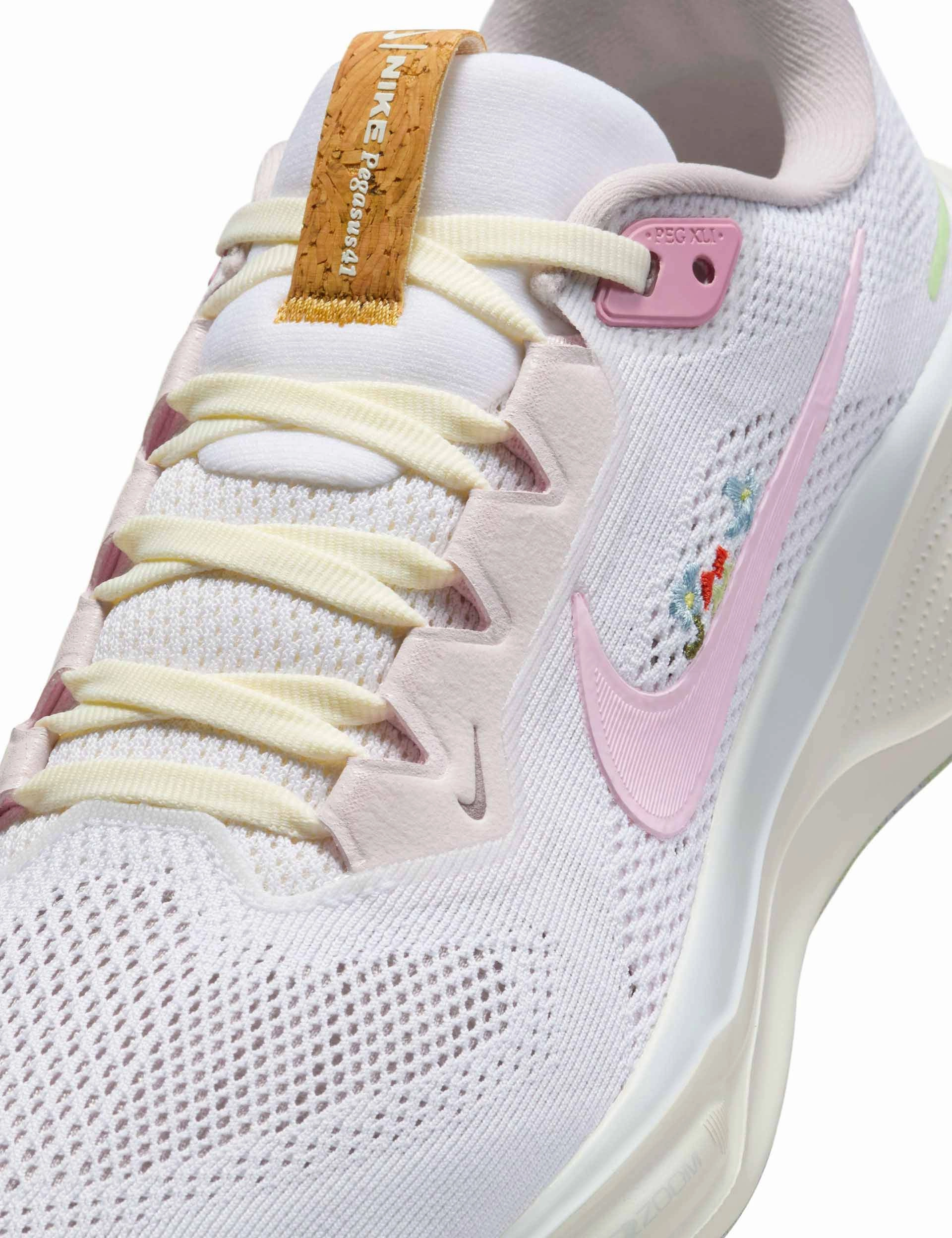 Pegasus 41 Shoes - White/Pink Foam/Sail/Football Grey Nike women's stylish athletic footwear