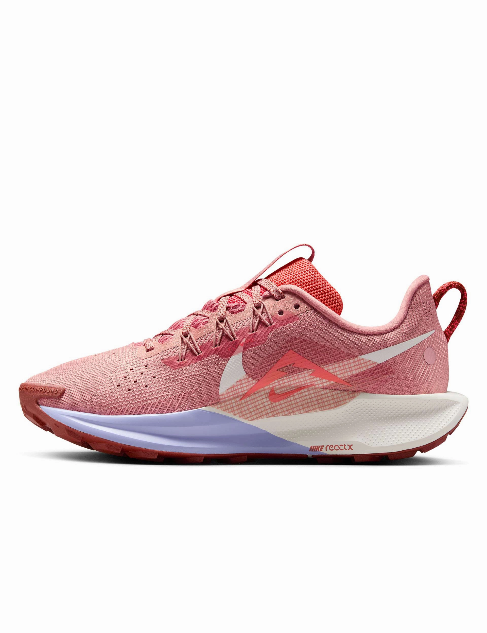 Pegasus Trail 5 Shoes - Red Stardust/Sail/Lilac Ice/Mars Stone Nike women's stylish athletic footwear