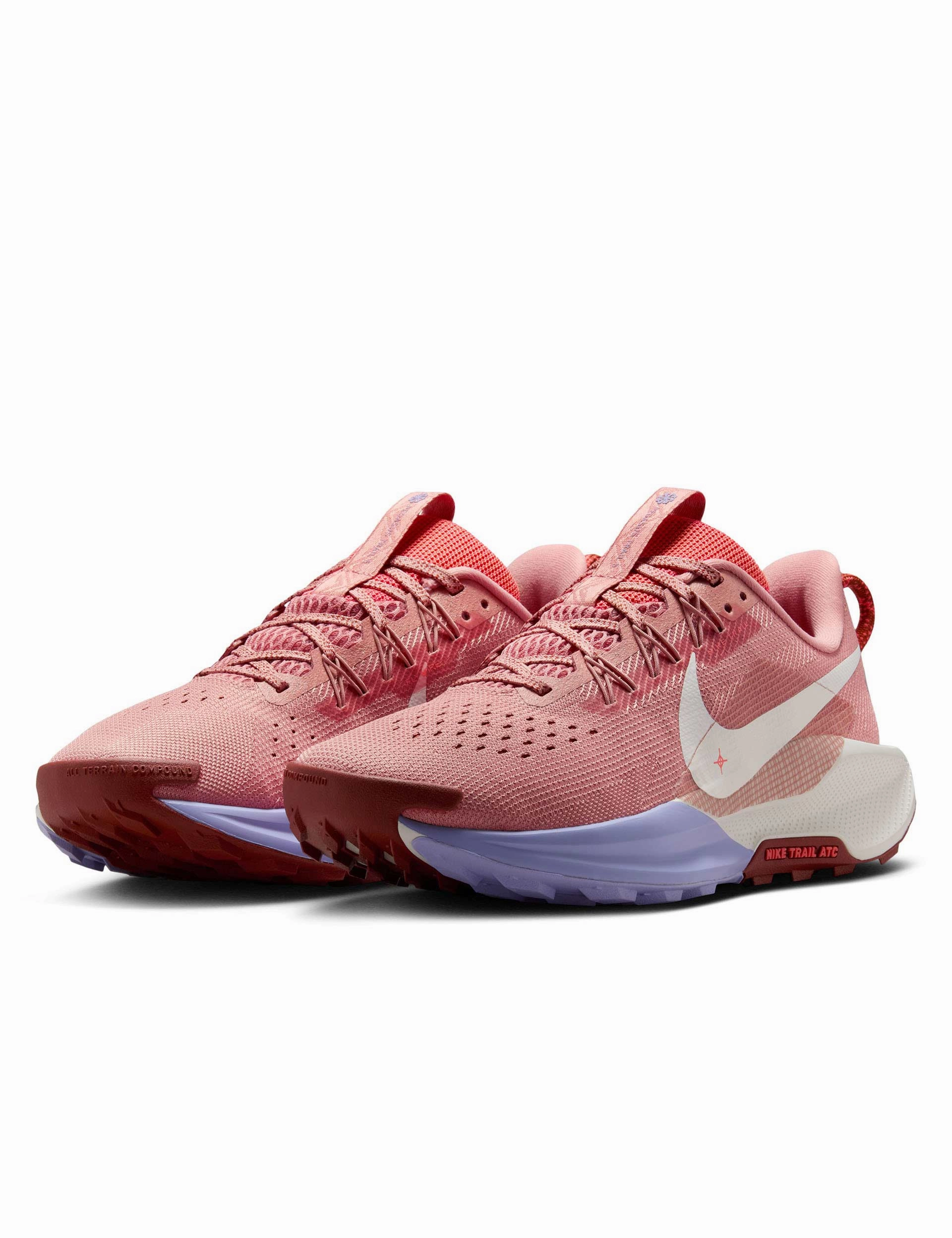 Pegasus Trail 5 Shoes - Red Stardust/Sail/Lilac Ice/Mars Stone Nike women's stylish athletic footwear