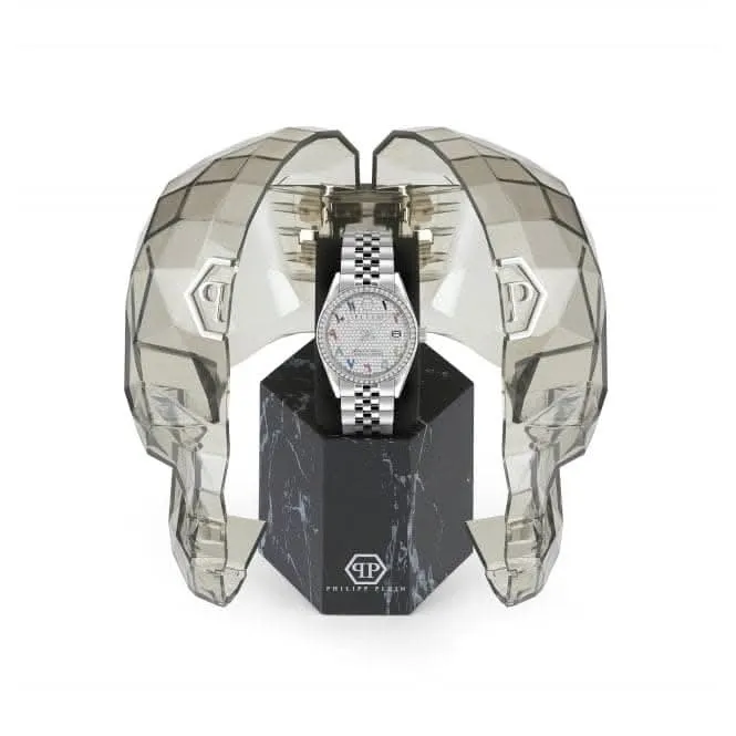 Philipp Plein Ladies Date Superlative Silver Watch PWYAA0723