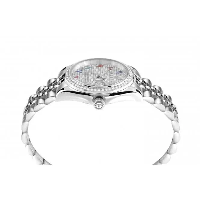 Philipp Plein Ladies Date Superlative Silver Watch PWYAA0723