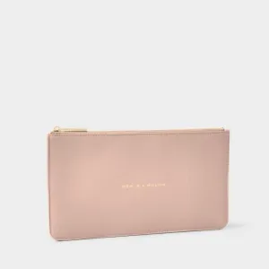 Pink Slim Sentiment Pouch KLB2803 Katie Loxton Jewelry And Accessories